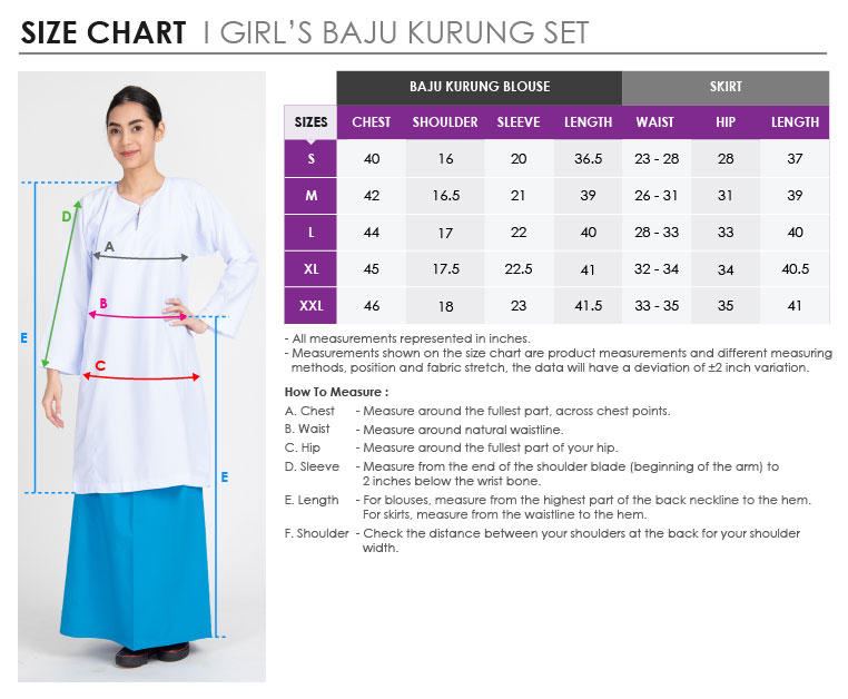 Girls Baju Kurung Set Kadria