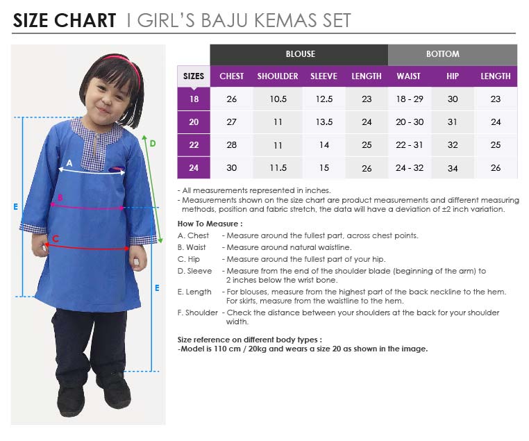 Girls Baju Kemas Set  eHari